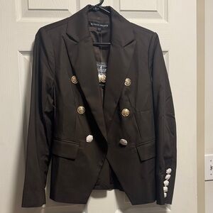 NWT Boston Proper Brown Blazer with Gold Buttons